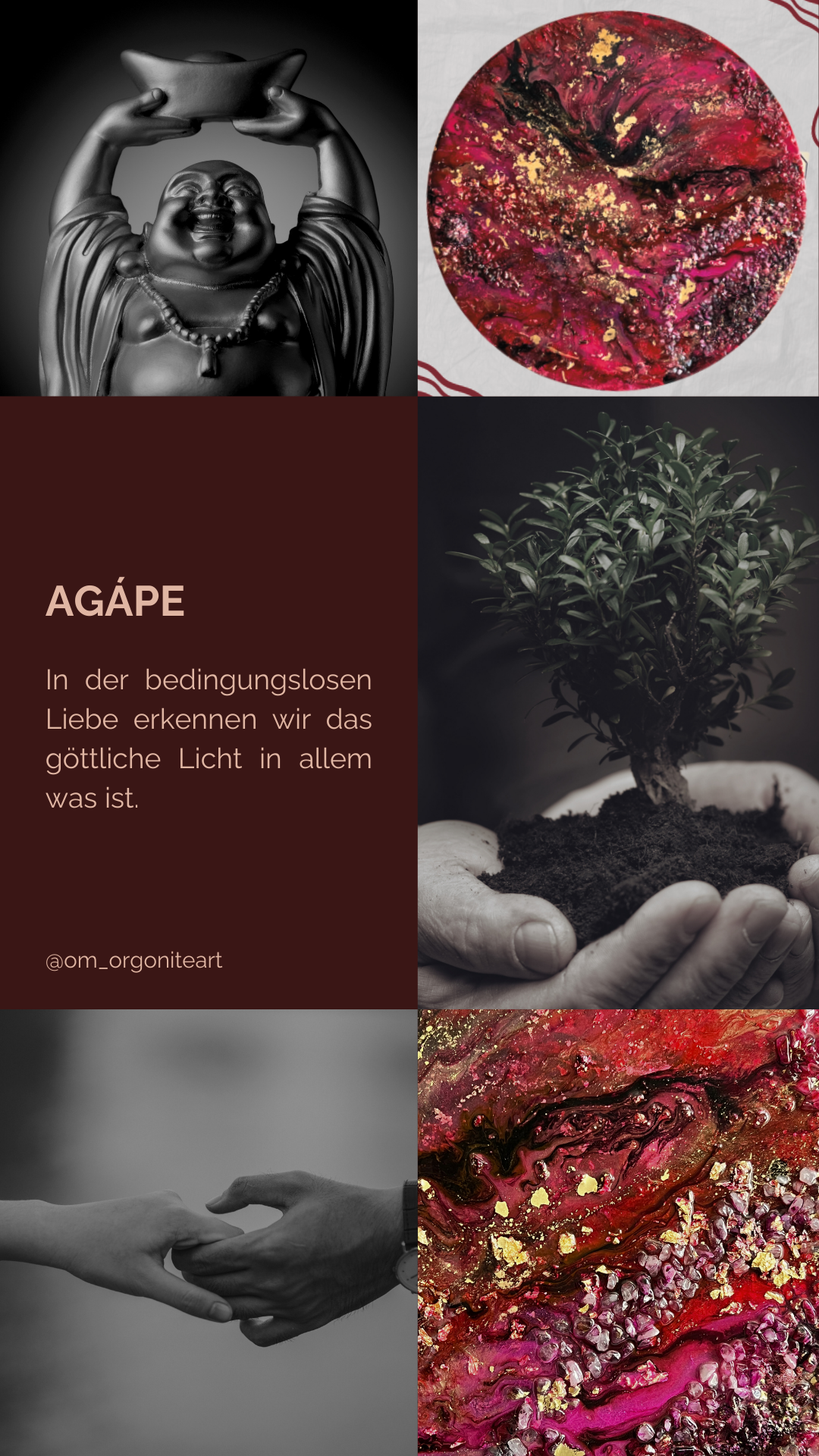 Orgonit Energiebild "Agápe" – Liebe und Verbindung