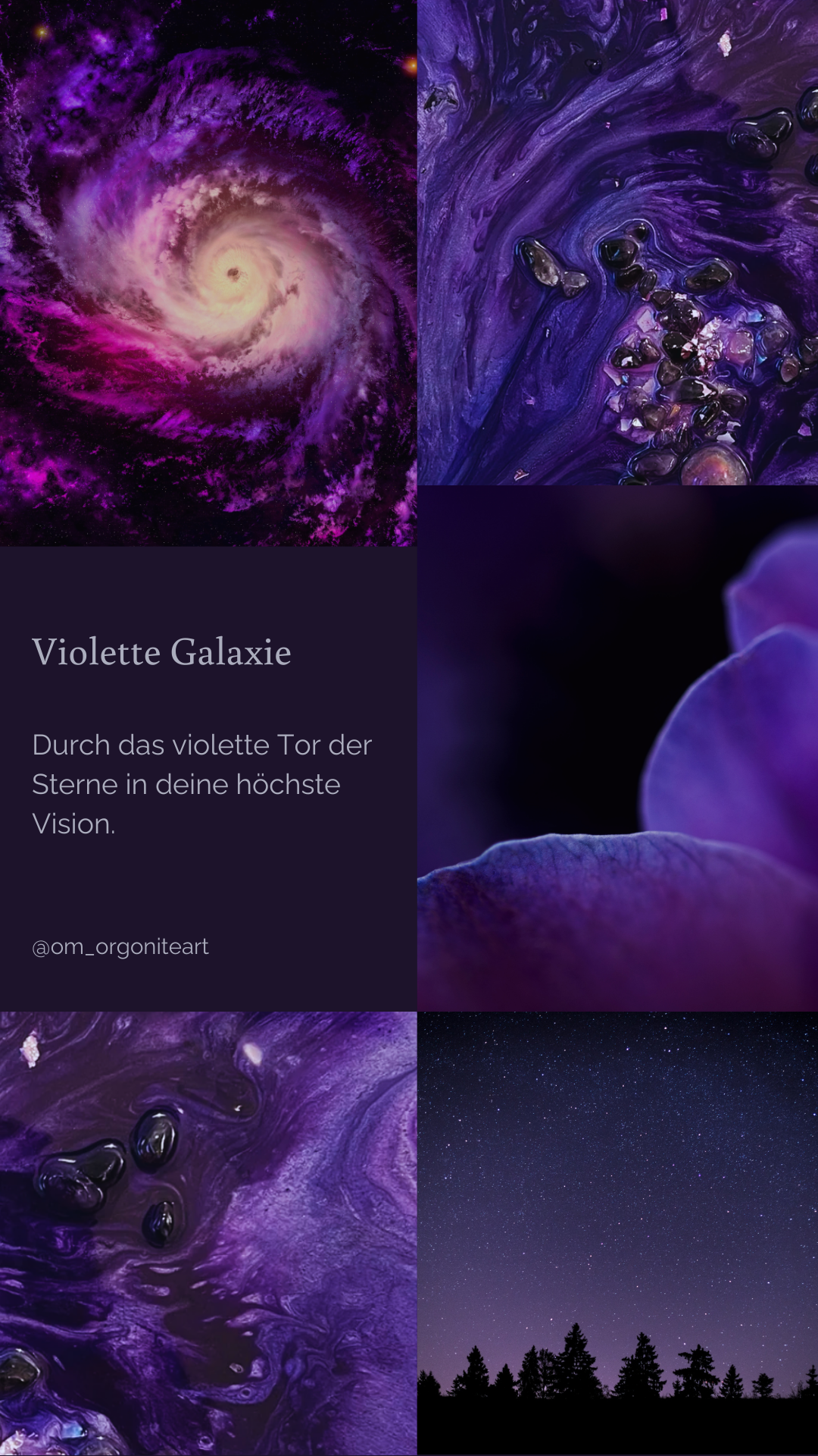 Violette Galaxie - Eine energetische Kunstbetrachtung